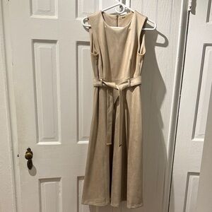 Calvin Klein Beige Textured Dress
